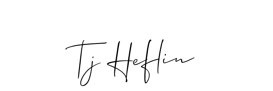 Create a beautiful signature design for name Tj Heflin. With this signature (Allison_Script) fonts, you can make a handwritten signature for free. Tj Heflin signature style 2 images and pictures png