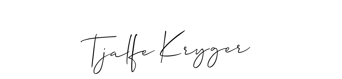 Also we have Tjalfe Kryger name is the best signature style. Create professional handwritten signature collection using Allison_Script autograph style. Tjalfe Kryger signature style 2 images and pictures png