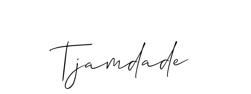 Create a beautiful signature design for name Tjamdade. With this signature (Allison_Script) fonts, you can make a handwritten signature for free. Tjamdade signature style 2 images and pictures png