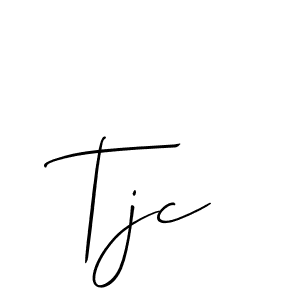 The best way (Allison_Script) to make a short signature is to pick only two or three words in your name. The name Tjc include a total of six letters. For converting this name. Tjc signature style 2 images and pictures png