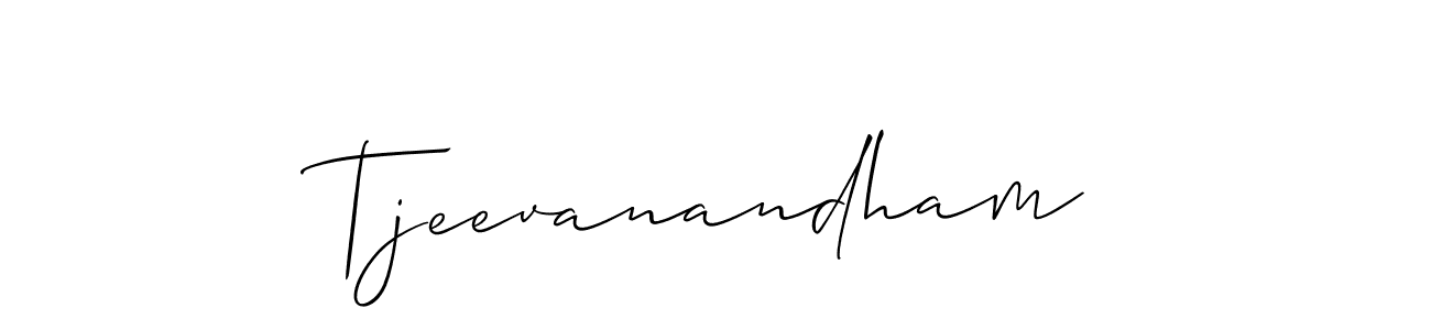 How to make Tjeevanandham signature? Allison_Script is a professional autograph style. Create handwritten signature for Tjeevanandham name. Tjeevanandham signature style 2 images and pictures png