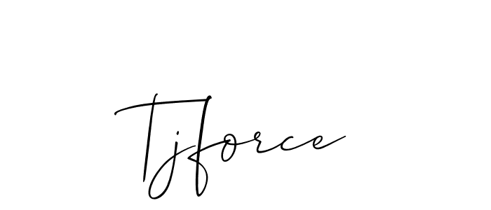 Tjforce stylish signature style. Best Handwritten Sign (Allison_Script) for my name. Handwritten Signature Collection Ideas for my name Tjforce. Tjforce signature style 2 images and pictures png