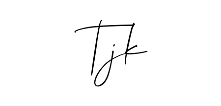 Looking for an artistic signature for Tjk? The Allison_Script calligraphy style gives a sophisticated flow suitable for business cards and emails. Tjk signature style 2 images and pictures png