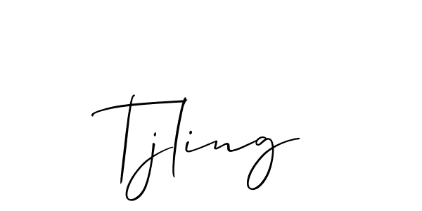 Create a beautiful signature design for name Tjling. With this signature (Allison_Script) fonts, you can make a handwritten signature for free. Tjling signature style 2 images and pictures png