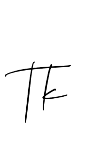 Design your own signature with our free online signature maker. With this signature software, you can create a handwritten (Allison_Script) signature for name Tk. Tk signature style 2 images and pictures png