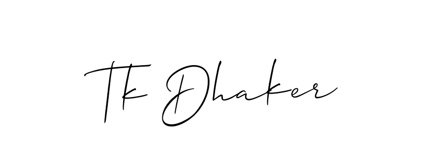 Best and Professional Signature Style for Tk Dhaker. Allison_Script Best Signature Style Collection. Tk Dhaker signature style 2 images and pictures png