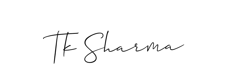 You should practise on your own different ways (Allison_Script) to write your name (Tk Sharma) in signature. don't let someone else do it for you. Tk Sharma signature style 2 images and pictures png