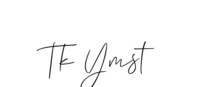 Similarly Allison_Script is the best handwritten signature design. Signature creator online .You can use it as an online autograph creator for name Tk Ymst. Tk Ymst signature style 2 images and pictures png