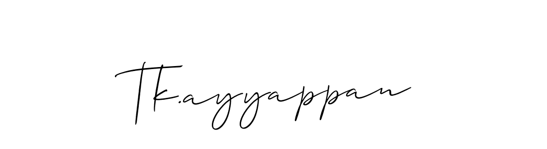 Make a beautiful signature design for name Tk.ayyappan. Use this online signature maker to create a handwritten signature for free. Tk.ayyappan signature style 2 images and pictures png