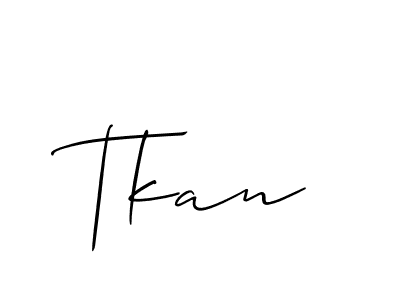 if you are searching for the best signature style for your name Tkan. so please give up your signature search. here we have designed multiple signature styles  using Allison_Script. Tkan signature style 2 images and pictures png