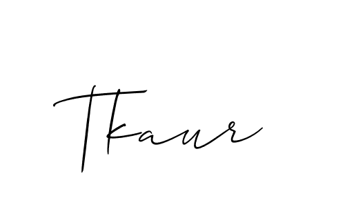 Make a beautiful signature design for name Tkaur. With this signature (Allison_Script) style, you can create a handwritten signature for free. Tkaur signature style 2 images and pictures png