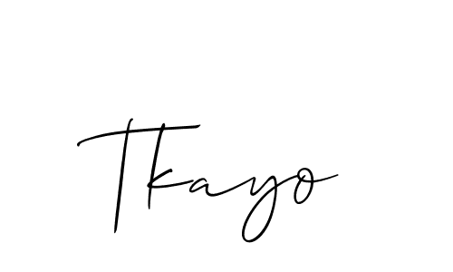 Also You can easily find your signature by using the search form. We will create Tkayo name handwritten signature images for you free of cost using Allison_Script sign style. Tkayo signature style 2 images and pictures png