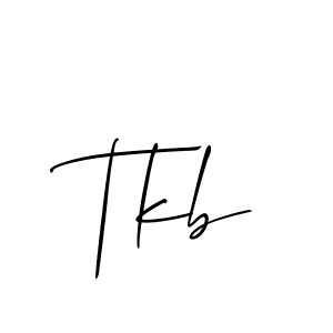 if you are searching for the best signature style for your name Tkb. so please give up your signature search. here we have designed multiple signature styles  using Allison_Script. Tkb signature style 2 images and pictures png