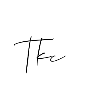 How to make Tkc name signature. Use Allison_Script style for creating short signs online. This is the latest handwritten sign. Tkc signature style 2 images and pictures png