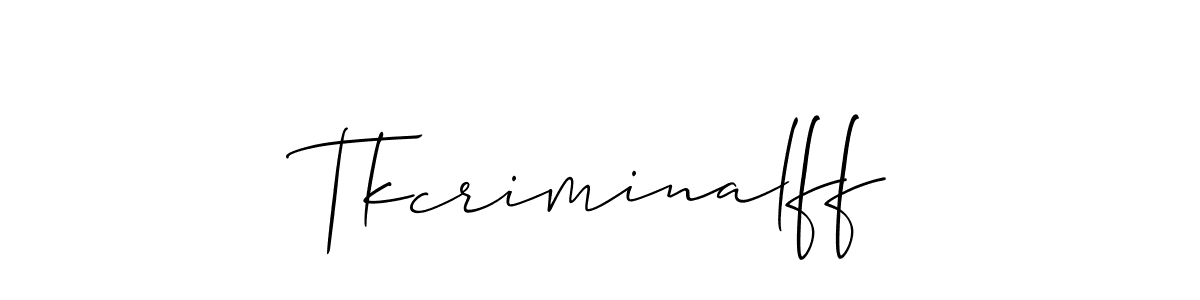 You should practise on your own different ways (Allison_Script) to write your name (Tkcriminalff) in signature. don't let someone else do it for you. Tkcriminalff signature style 2 images and pictures png