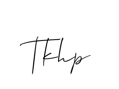 Make a beautiful signature design for name Tkhp. With this signature (Allison_Script) style, you can create a handwritten signature for free. Tkhp signature style 2 images and pictures png