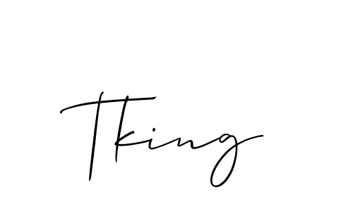 Best and Professional Signature Style for Tking. Allison_Script Best Signature Style Collection. Tking signature style 2 images and pictures png