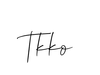 Create a beautiful signature design for name Tkko. With this signature (Allison_Script) fonts, you can make a handwritten signature for free. Tkko signature style 2 images and pictures png