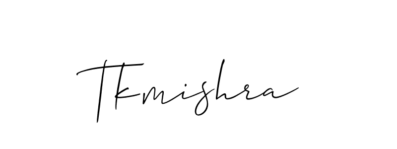 Make a beautiful signature design for name Tkmishra. With this signature (Allison_Script) style, you can create a handwritten signature for free. Tkmishra signature style 2 images and pictures png