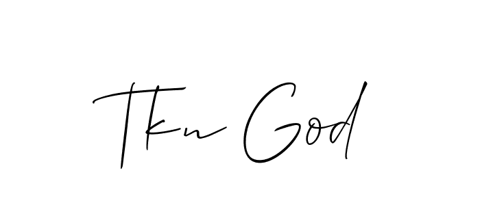 Best and Professional Signature Style for Tkn God. Allison_Script Best Signature Style Collection. Tkn God signature style 2 images and pictures png