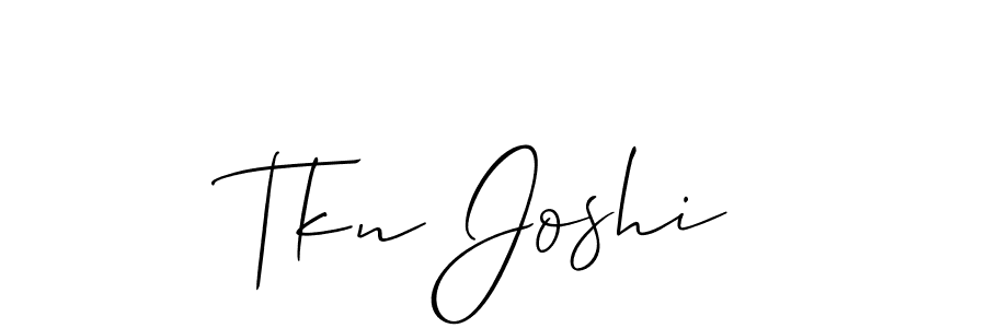 You should practise on your own different ways (Allison_Script) to write your name (Tkn Joshi) in signature. don't let someone else do it for you. Tkn Joshi signature style 2 images and pictures png