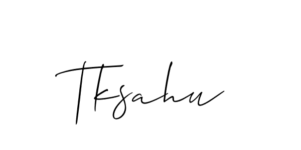 Once you've used our free online signature maker to create your best signature Allison_Script style, it's time to enjoy all of the benefits that Tksahu name signing documents. Tksahu signature style 2 images and pictures png