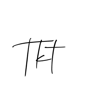 How to make Tkt name signature. Use Allison_Script style for creating short signs online. This is the latest handwritten sign. Tkt signature style 2 images and pictures png