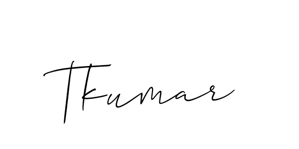 Best and Professional Signature Style for Tkumar. Allison_Script Best Signature Style Collection. Tkumar signature style 2 images and pictures png