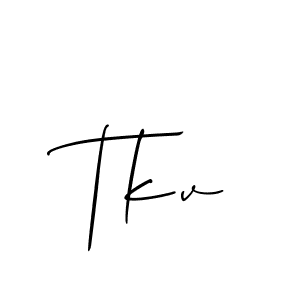 Best and Professional Signature Style for Tkv. Allison_Script Best Signature Style Collection. Tkv signature style 2 images and pictures png