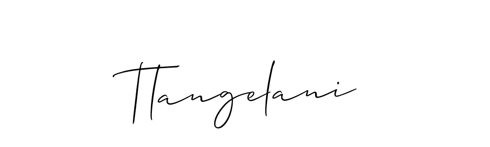Also we have Tlangelani name is the best signature style. Create professional handwritten signature collection using Allison_Script autograph style. Tlangelani signature style 2 images and pictures png