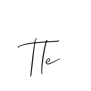 Use a signature maker to create a handwritten signature online. With this signature software, you can design (Allison_Script) your own signature for name Tle. Tle signature style 2 images and pictures png