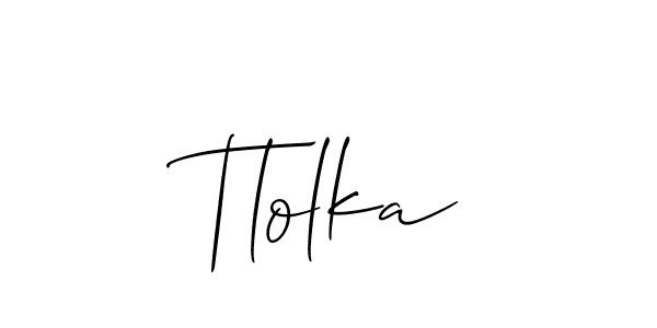 Once you've used our free online signature maker to create your best signature Allison_Script style, it's time to enjoy all of the benefits that Tlolka name signing documents. Tlolka signature style 2 images and pictures png