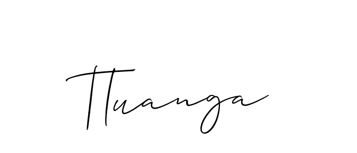 How to make Tluanga name signature. Use Allison_Script style for creating short signs online. This is the latest handwritten sign. Tluanga signature style 2 images and pictures png