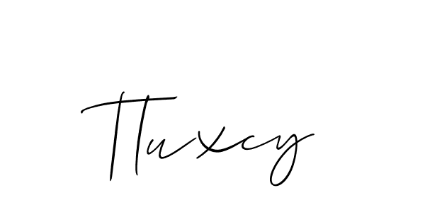 How to Draw Tluxcy signature style? Allison_Script is a latest design signature styles for name Tluxcy. Tluxcy signature style 2 images and pictures png