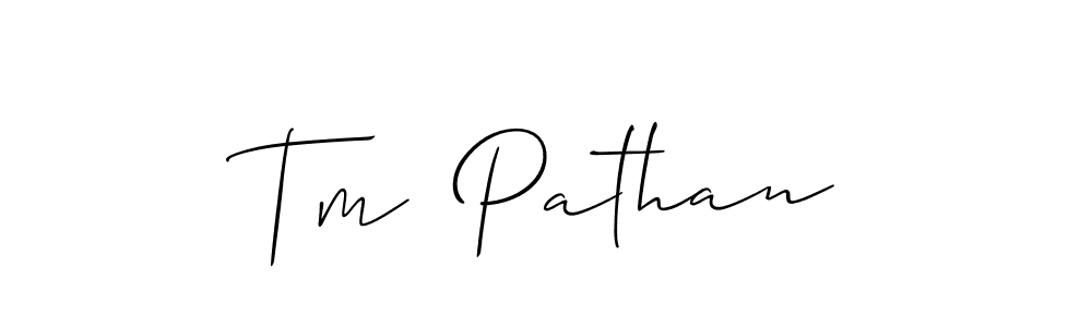 Make a short Tm  Pathan signature style. Manage your documents anywhere anytime using Allison_Script. Create and add eSignatures, submit forms, share and send files easily. Tm  Pathan signature style 2 images and pictures png