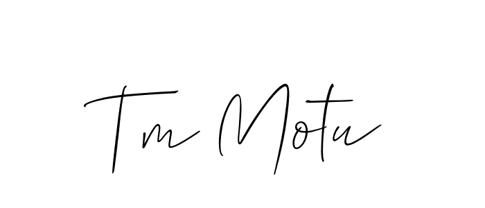 Once you've used our free online signature maker to create your best signature Allison_Script style, it's time to enjoy all of the benefits that Tm Motu name signing documents. Tm Motu signature style 2 images and pictures png