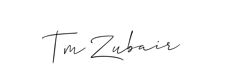 How to make Tm Zubair signature? Allison_Script is a professional autograph style. Create handwritten signature for Tm Zubair name. Tm Zubair signature style 2 images and pictures png