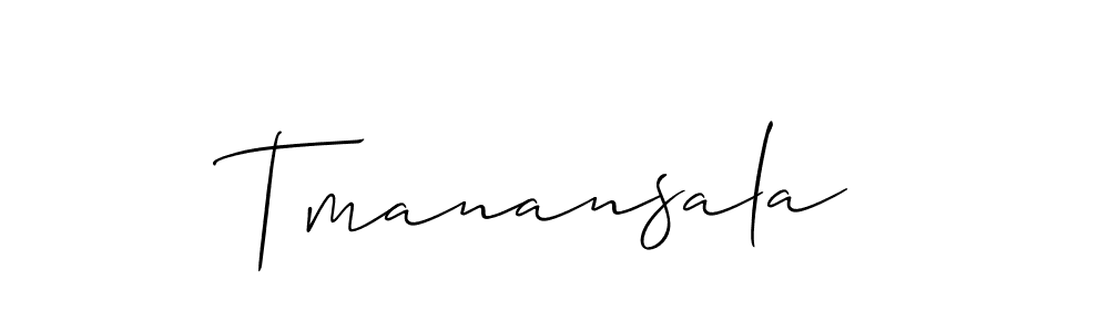 How to Draw Tmanansala signature style? Allison_Script is a latest design signature styles for name Tmanansala. Tmanansala signature style 2 images and pictures png