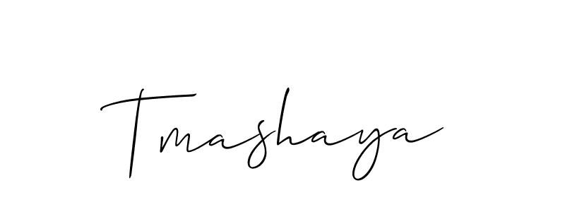 How to make Tmashaya signature? Allison_Script is a professional autograph style. Create handwritten signature for Tmashaya name. Tmashaya signature style 2 images and pictures png