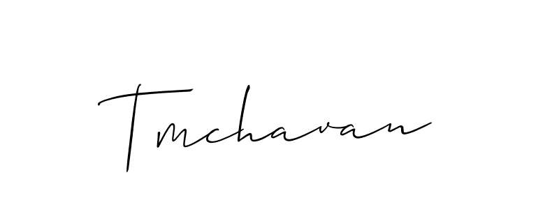 Create a beautiful signature design for name Tmchavan. With this signature (Allison_Script) fonts, you can make a handwritten signature for free. Tmchavan signature style 2 images and pictures png