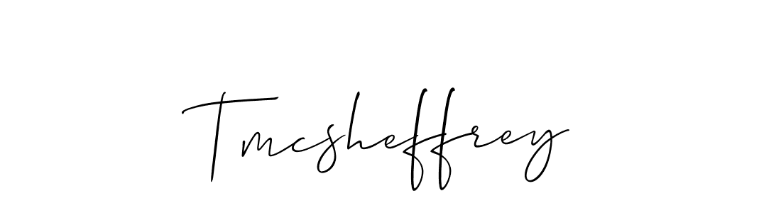 How to Draw Tmcsheffrey signature style? Allison_Script is a latest design signature styles for name Tmcsheffrey. Tmcsheffrey signature style 2 images and pictures png