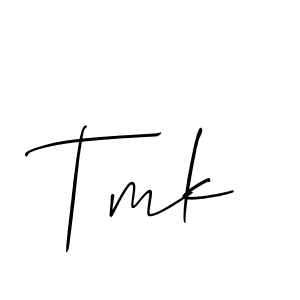 Use a signature maker to create a handwritten signature online. With this signature software, you can design (Allison_Script) your own signature for name Tmk. Tmk signature style 2 images and pictures png