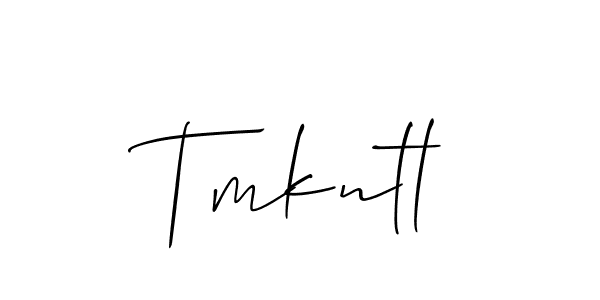 How to make Tmkntl signature? Allison_Script is a professional autograph style. Create handwritten signature for Tmkntl name. Tmkntl signature style 2 images and pictures png