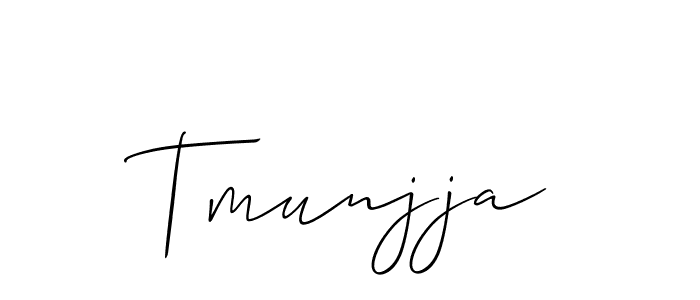 Create a beautiful signature design for name Tmunjja. With this signature (Allison_Script) fonts, you can make a handwritten signature for free. Tmunjja signature style 2 images and pictures png