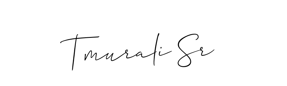 Tmurali Sr stylish signature style. Best Handwritten Sign (Allison_Script) for my name. Handwritten Signature Collection Ideas for my name Tmurali Sr. Tmurali Sr signature style 2 images and pictures png