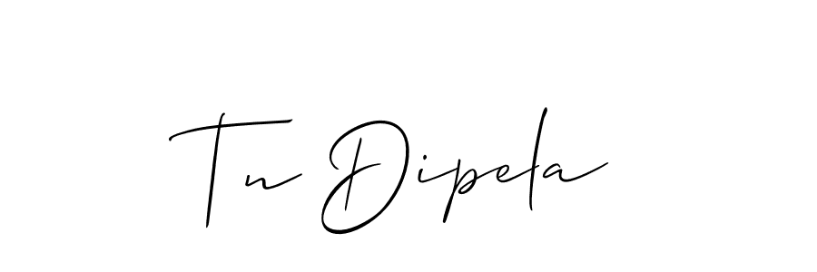 Also we have Tn Dipela name is the best signature style. Create professional handwritten signature collection using Allison_Script autograph style. Tn Dipela signature style 2 images and pictures png
