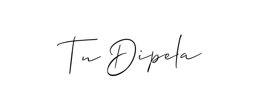 Also we have Tn Dipela name is the best signature style. Create professional handwritten signature collection using Allison_Script autograph style. Tn Dipela signature style 2 images and pictures png