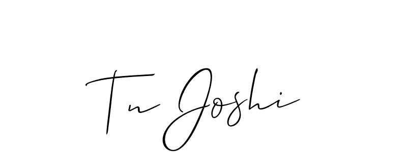 Use a signature maker to create a handwritten signature online. With this signature software, you can design (Allison_Script) your own signature for name Tn Joshi. Tn Joshi signature style 2 images and pictures png