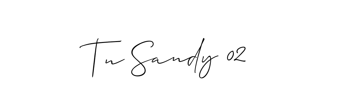It looks lik you need a new signature style for name Tn Sandy 02. Design unique handwritten (Allison_Script) signature with our free signature maker in just a few clicks. Tn Sandy 02 signature style 2 images and pictures png