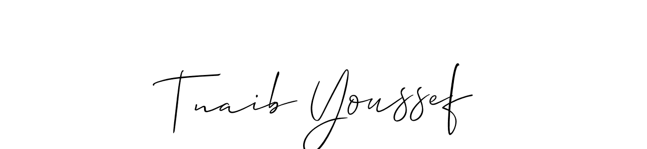 How to make Tnaib Youssef signature? Allison_Script is a professional autograph style. Create handwritten signature for Tnaib Youssef name. Tnaib Youssef signature style 2 images and pictures png